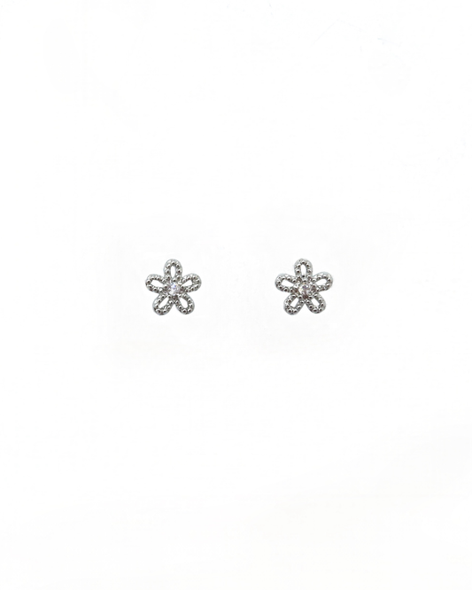 Flower Studs Silver